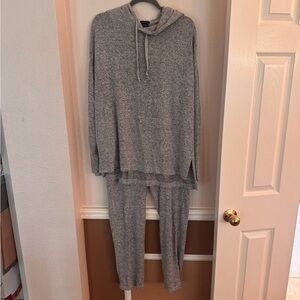 Cozy Gray Hooded Lounge Set